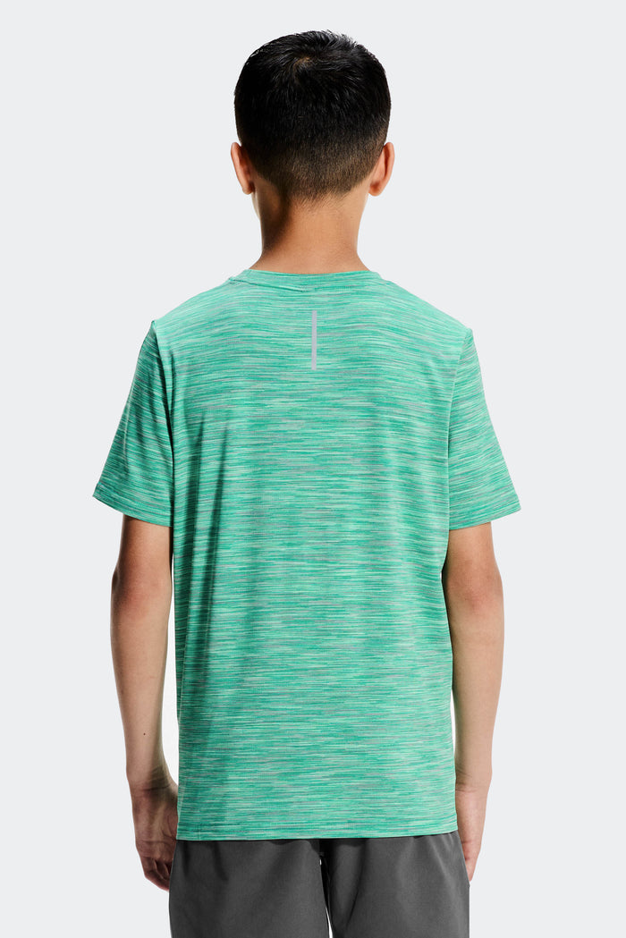Boys Trail T-Shirt - Grey/Jade