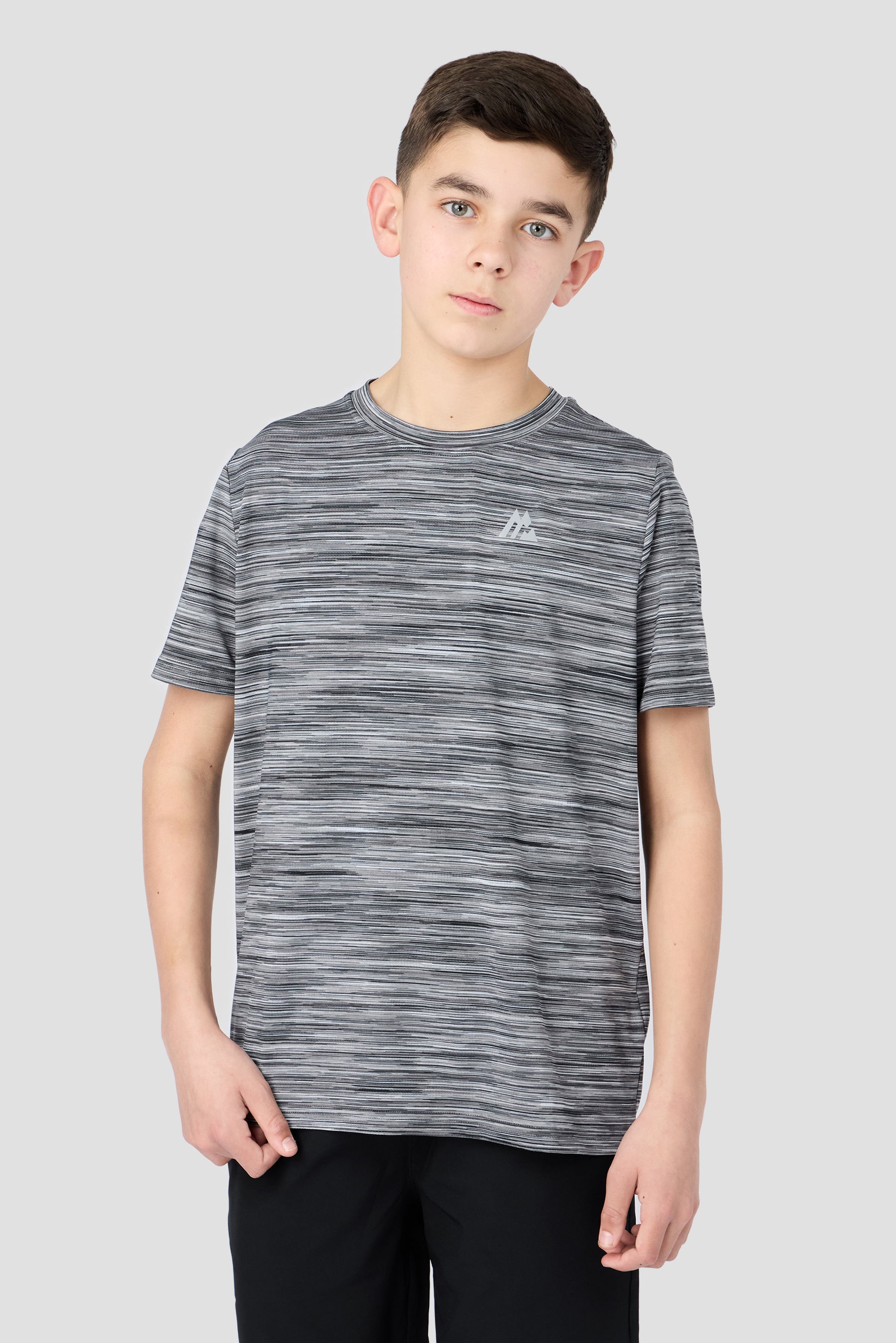 Boys Trail T-Shirt - Black Grey Multi