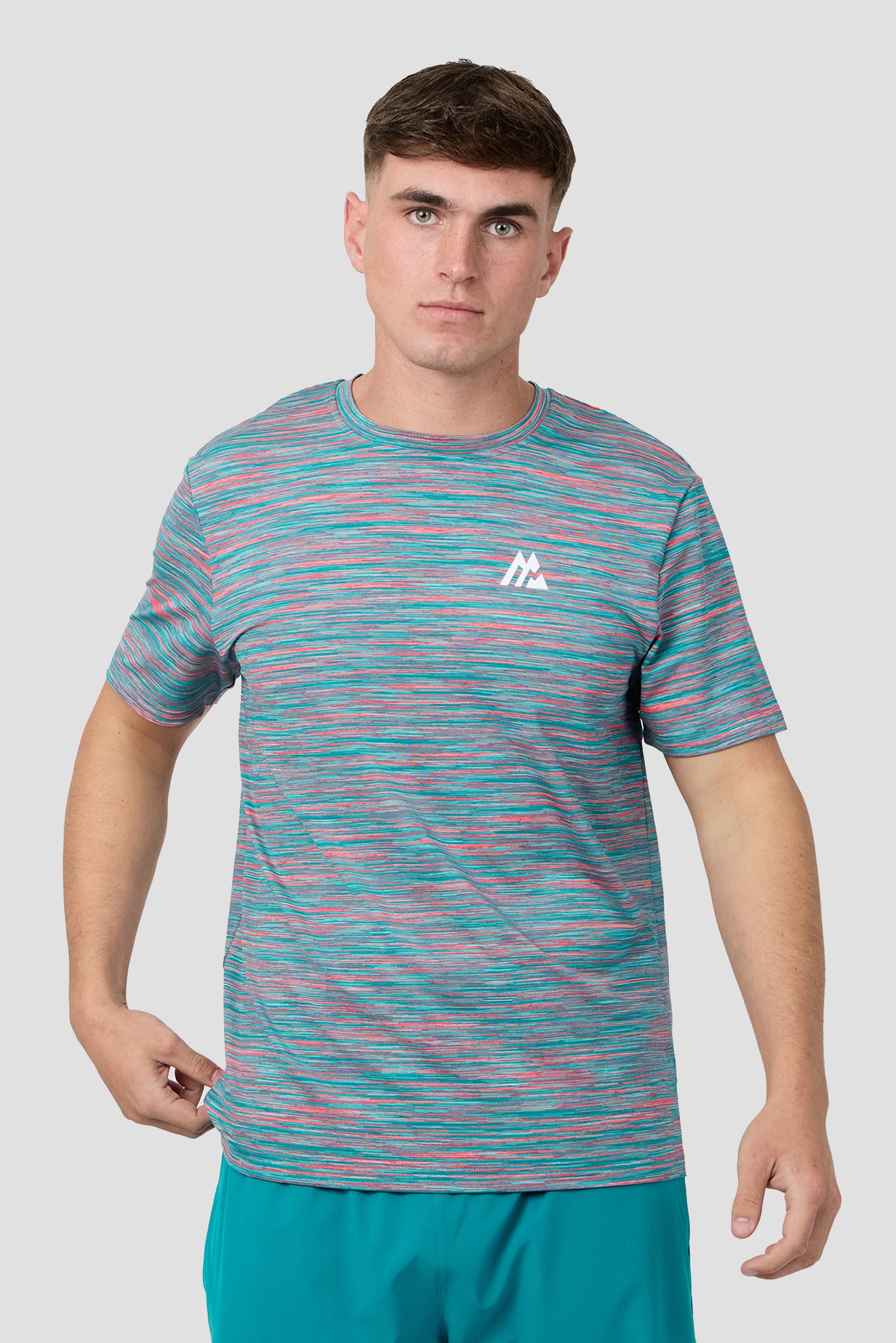Trail T-Shirt - Teal/Pink