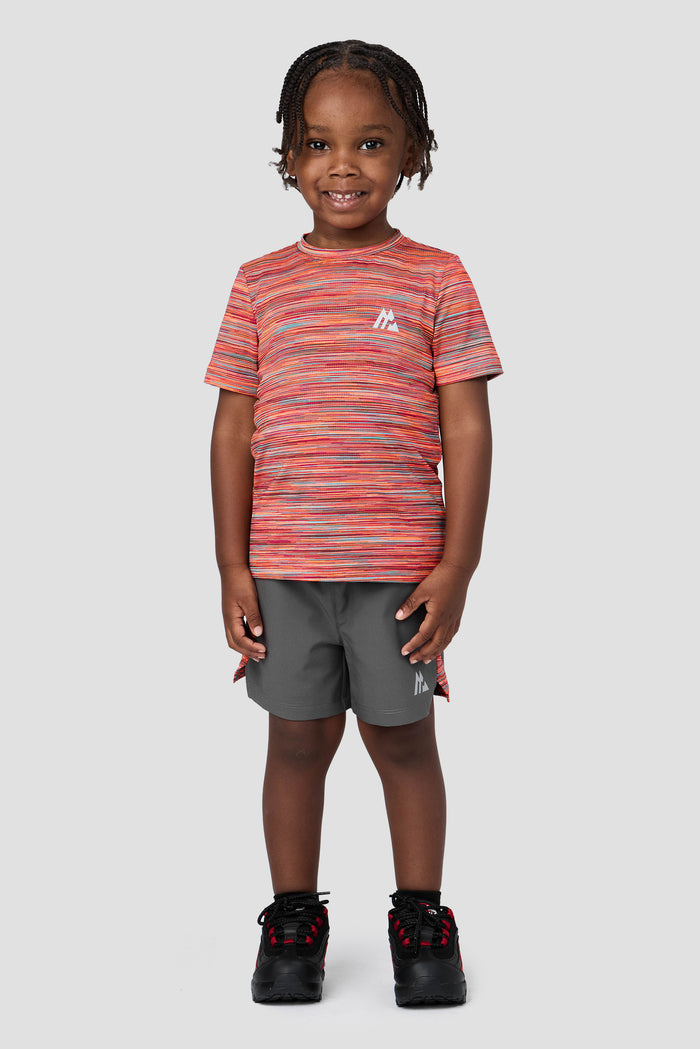 Infant Boy's Trail T-Shirt/Short Set - Orange/Sky/Cherry/Grey