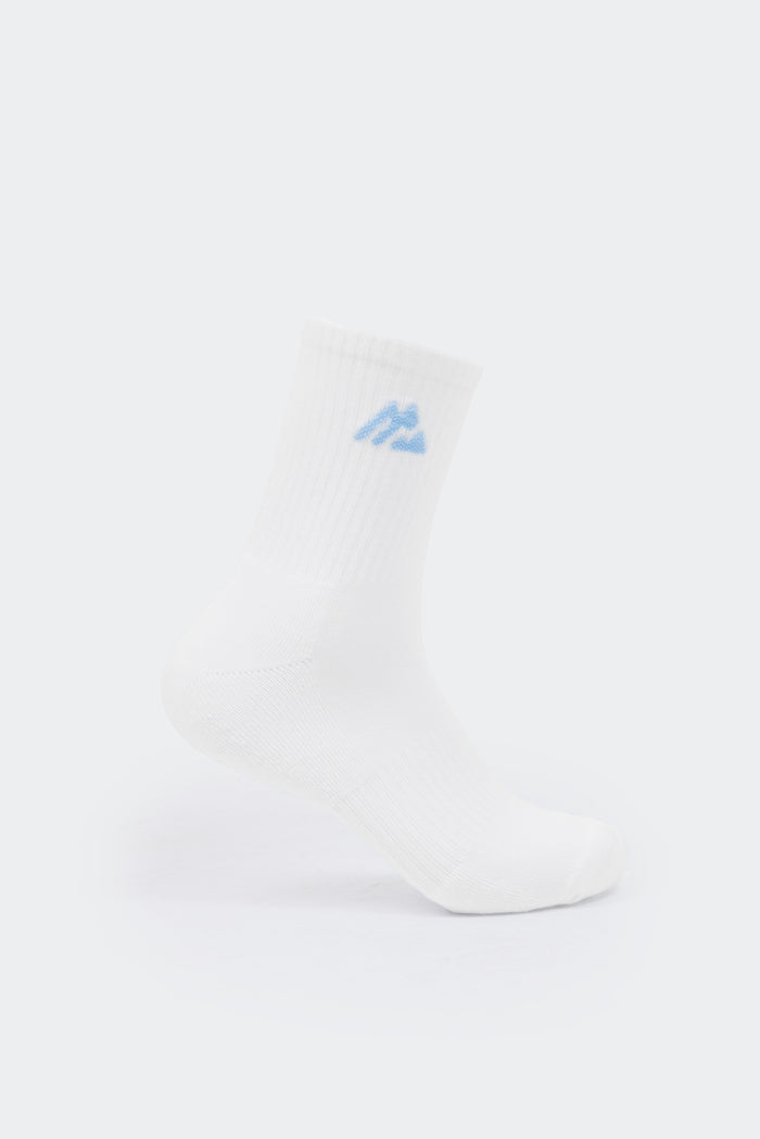 Women's Multi Crew Sock 3 Pack - White/Blissful Blue