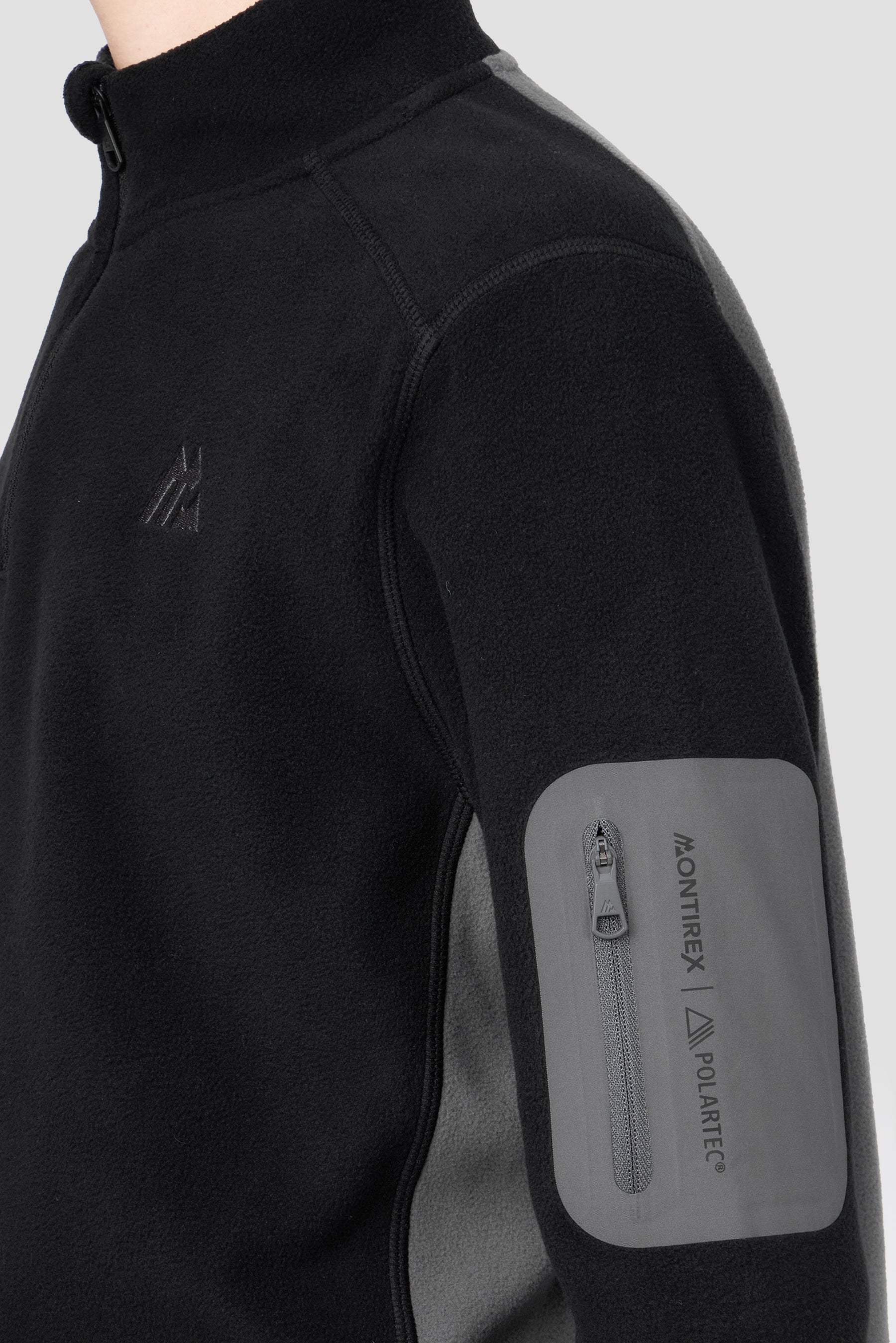 Boys Altitude Polar Fleece - Black/Cement Grey