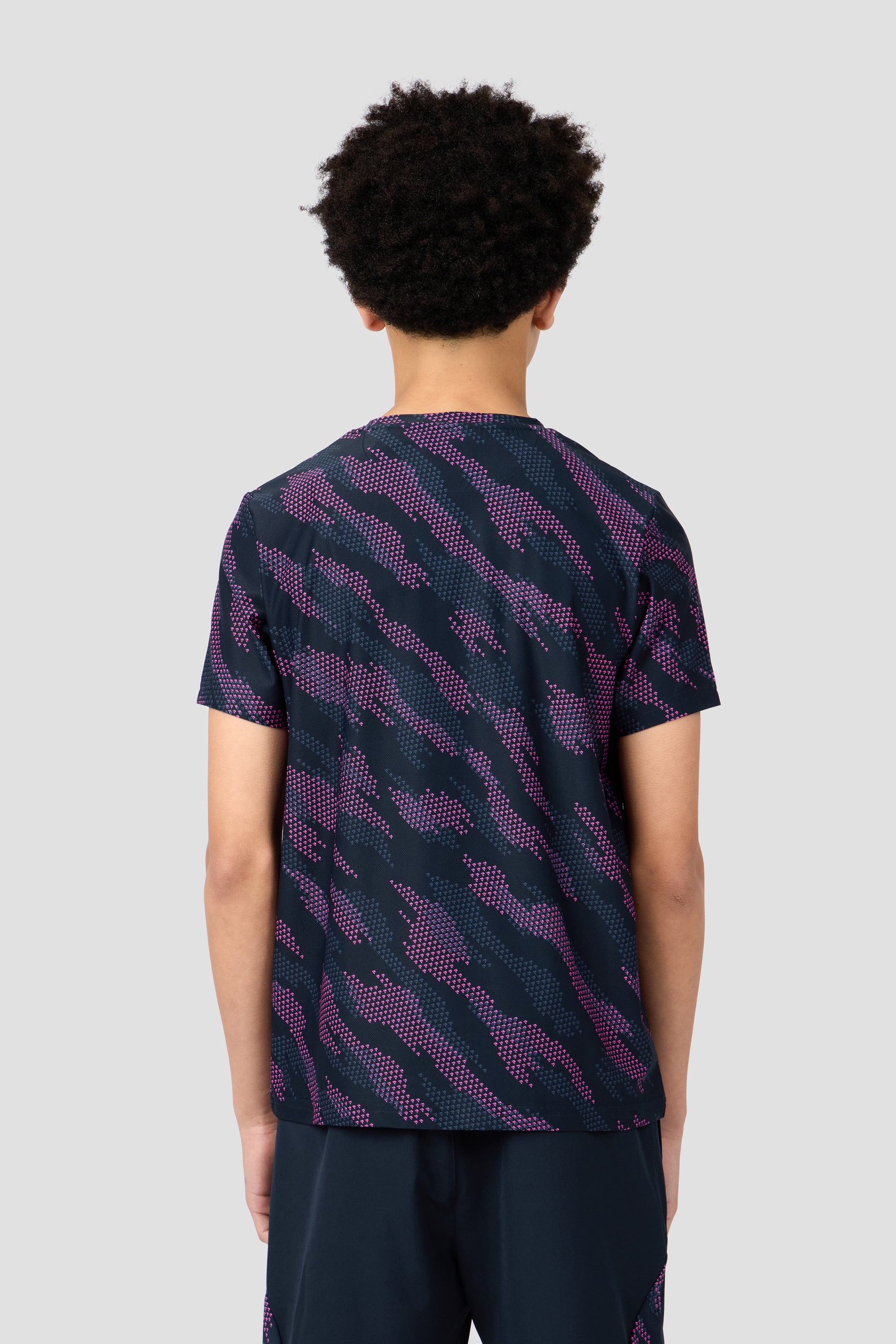 Boys Thera T-Shirt - Navy Void/Greyed Indigo/Knockout Pink