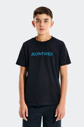 Boys Trail Linear Logo T-Shirt - Midnight Blue