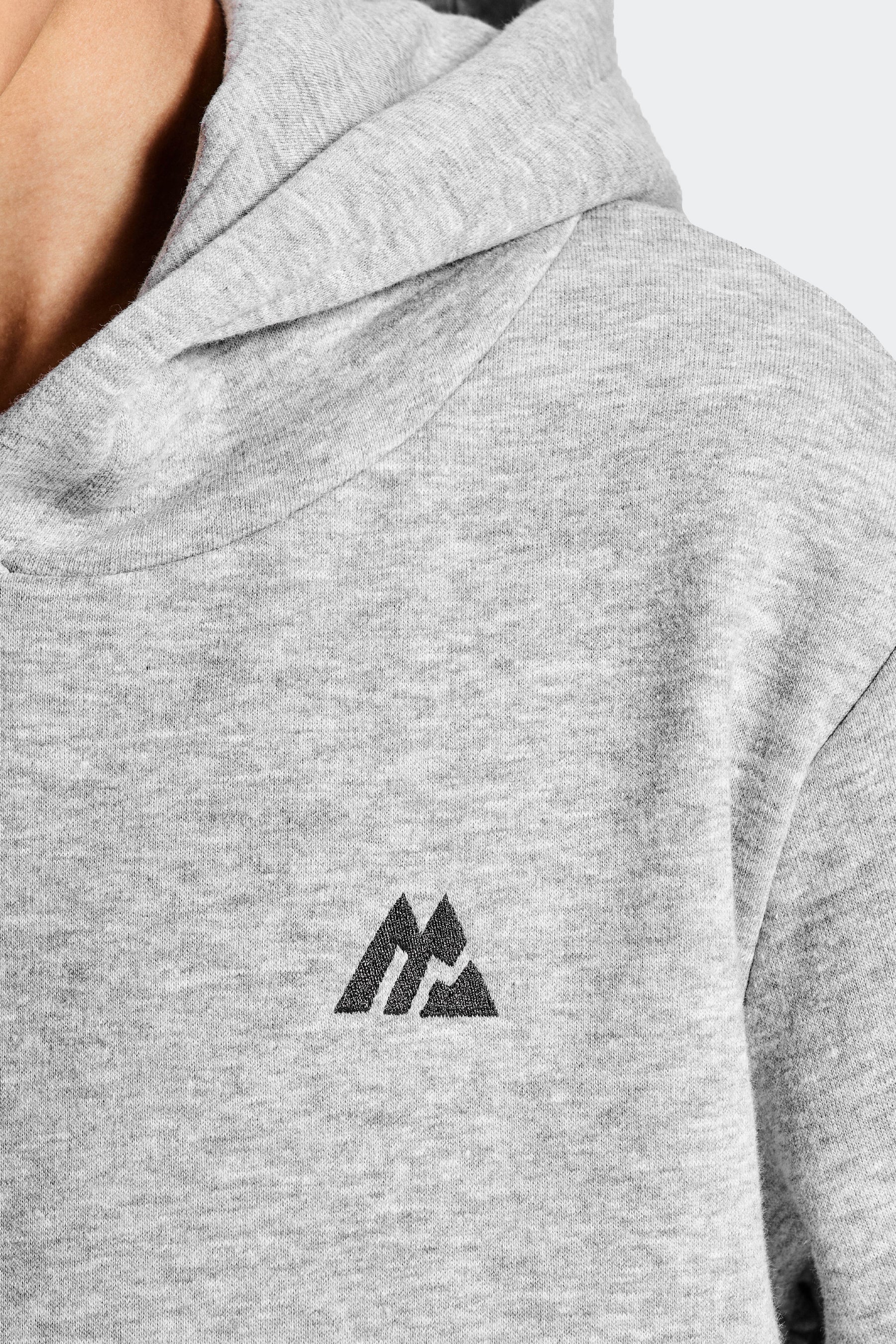 Boys Essential Hood - Cement Grey Marl