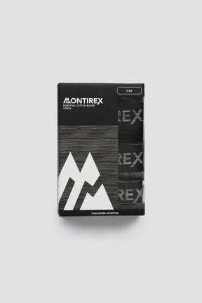 Boys 3 Multi Pack Trail Boxer - Black/Cement Grey/White/Platinum Grey Multi