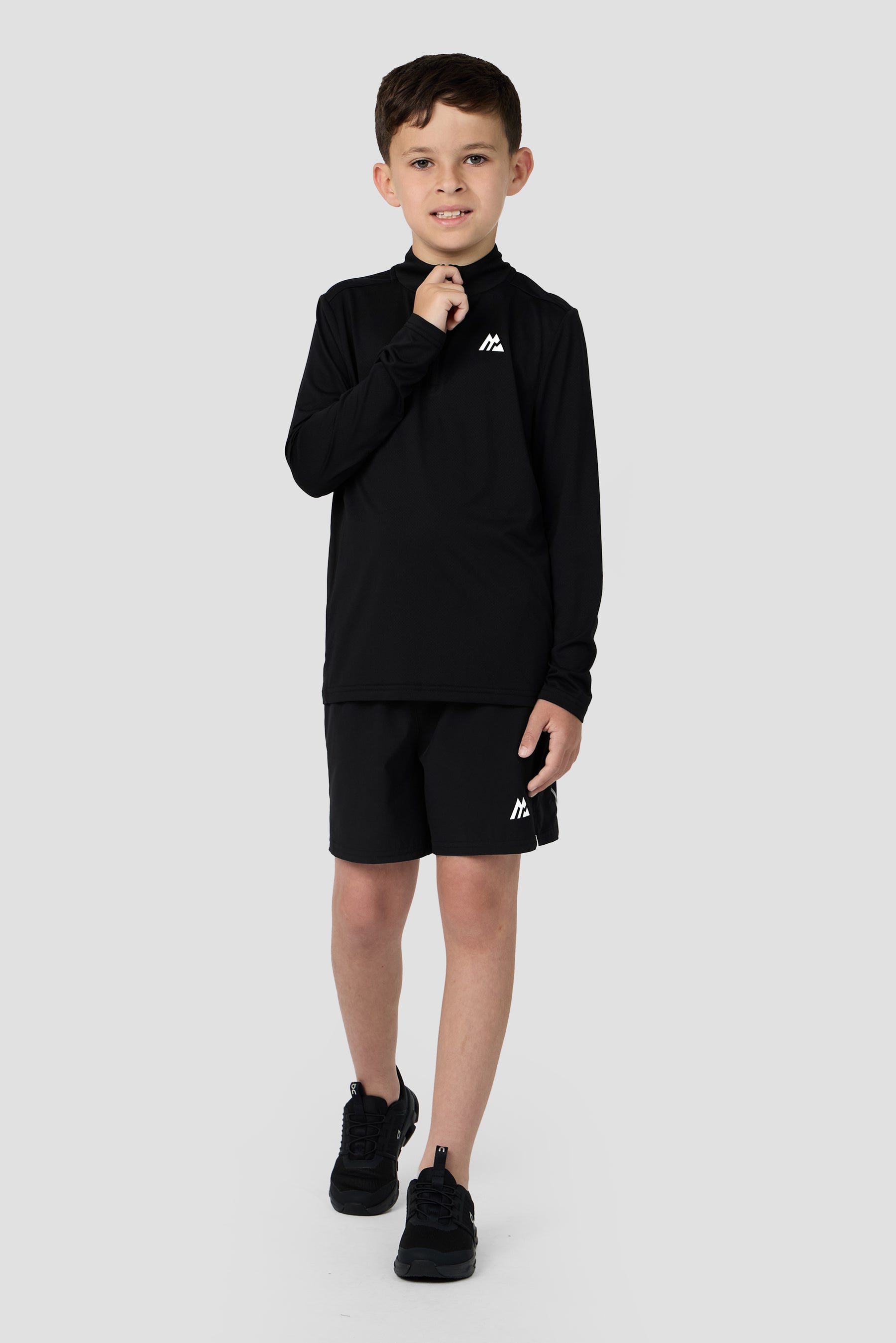 Boys Delta 1/4 Zip - Black