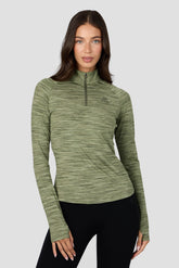 Women's Trail 1/4 Zip - Khaki Multi