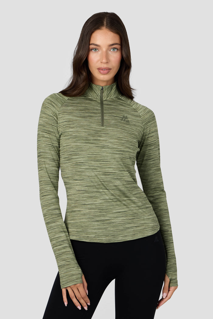 Women's Trail 1/4 Zip - Khaki Multi