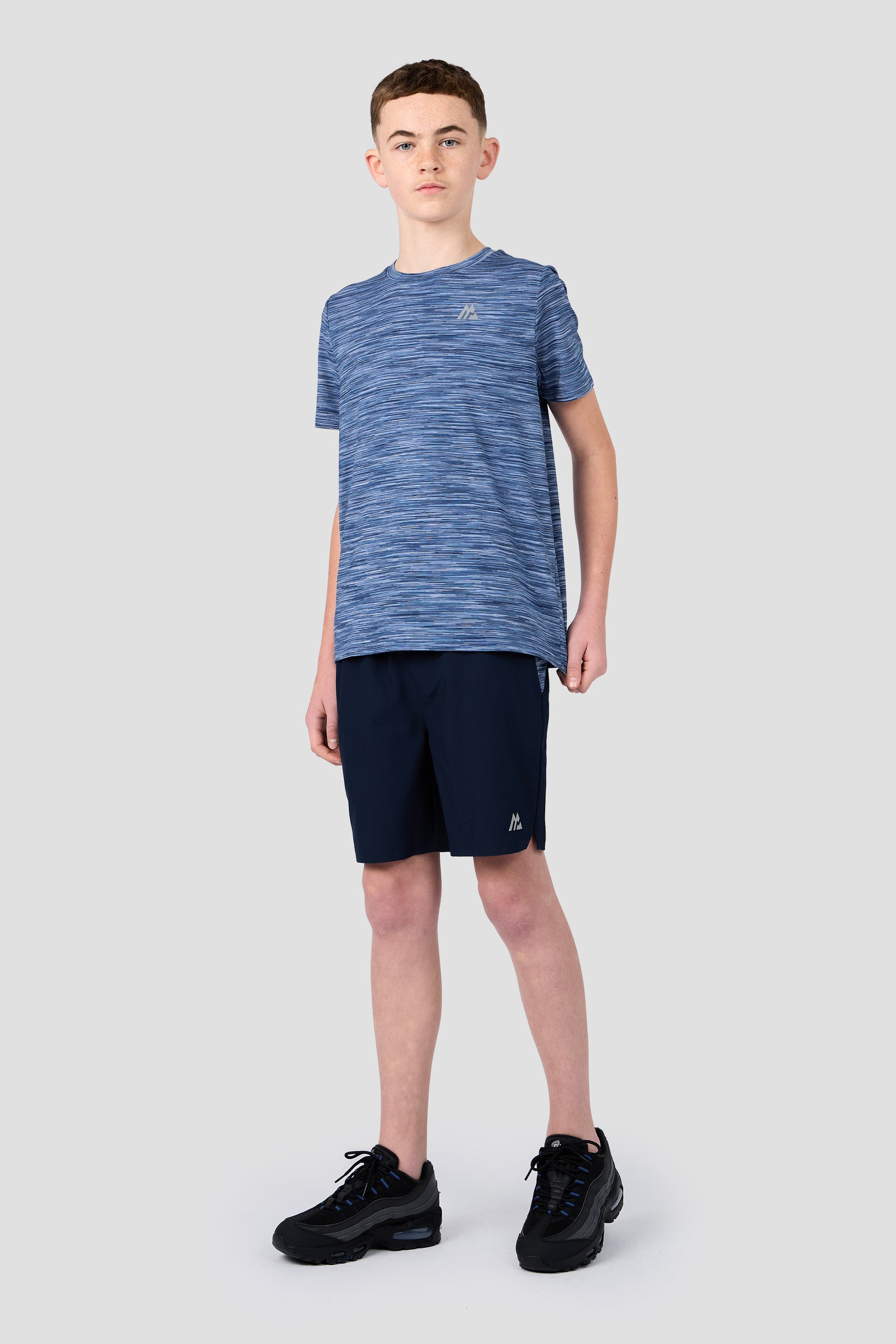 Boys Trail 2.0 T-Shirt  - Navy/Charcoal Blue Multi