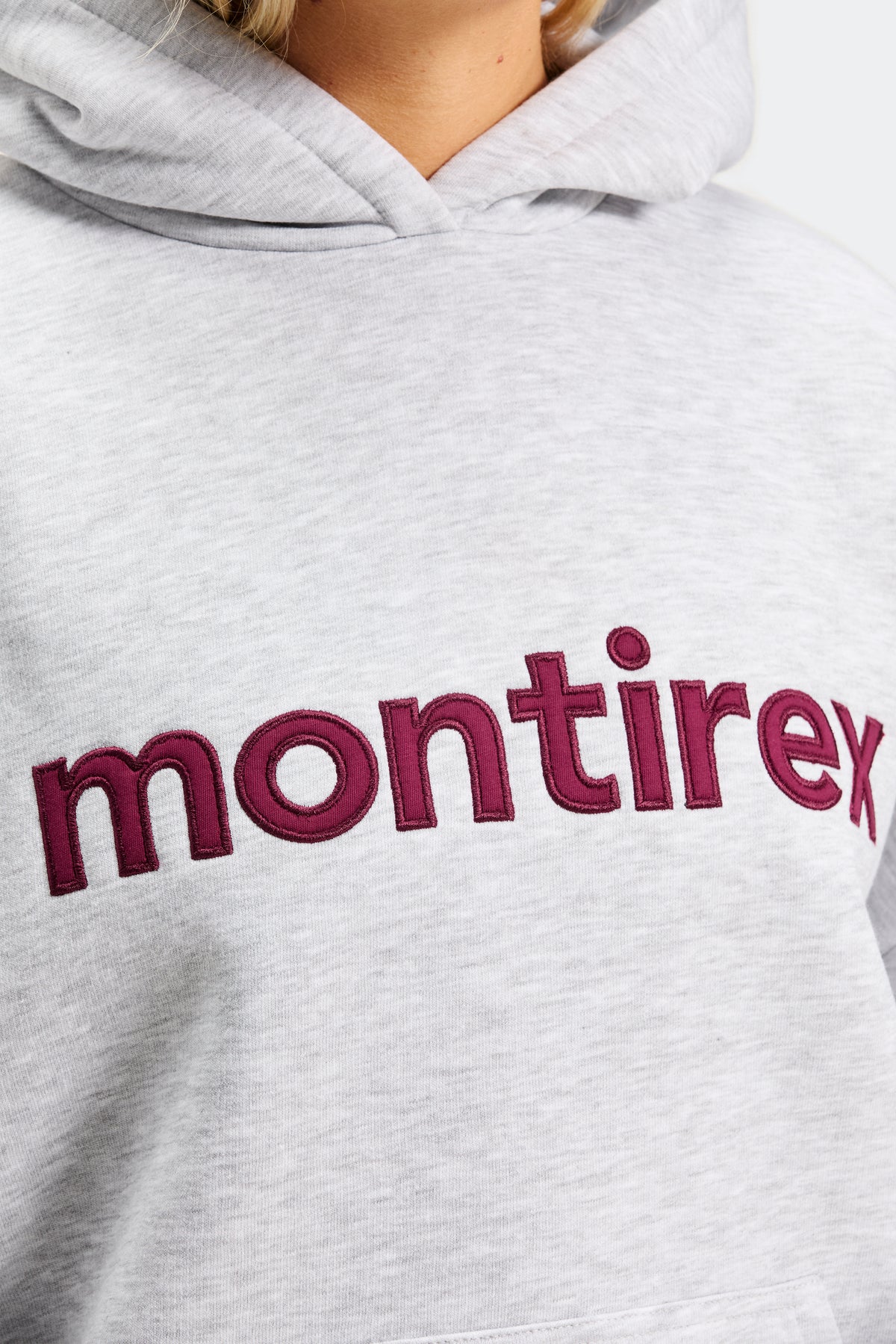 Wordmark Hood - Grey Marl