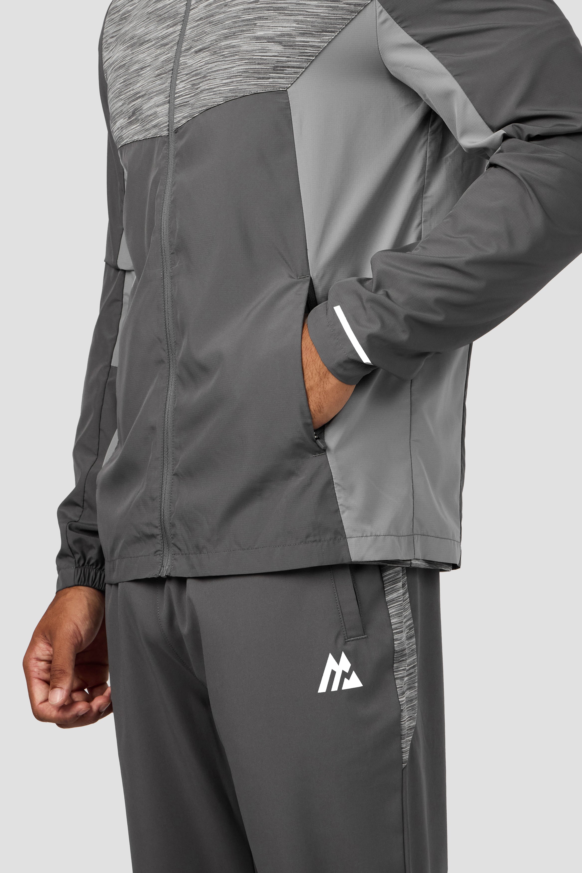 Montirex Trail Windbreaker Grey Multi | Sportswear Gymwear Jacket
