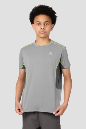 Boys Chroma T-Shirt - Platinum Grey/Cement Grey/Electric Lime