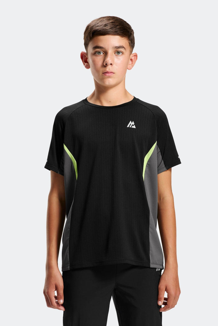 Boys MTX Run Apollo T-Shirt - Black/Asphalt/Apple Crush