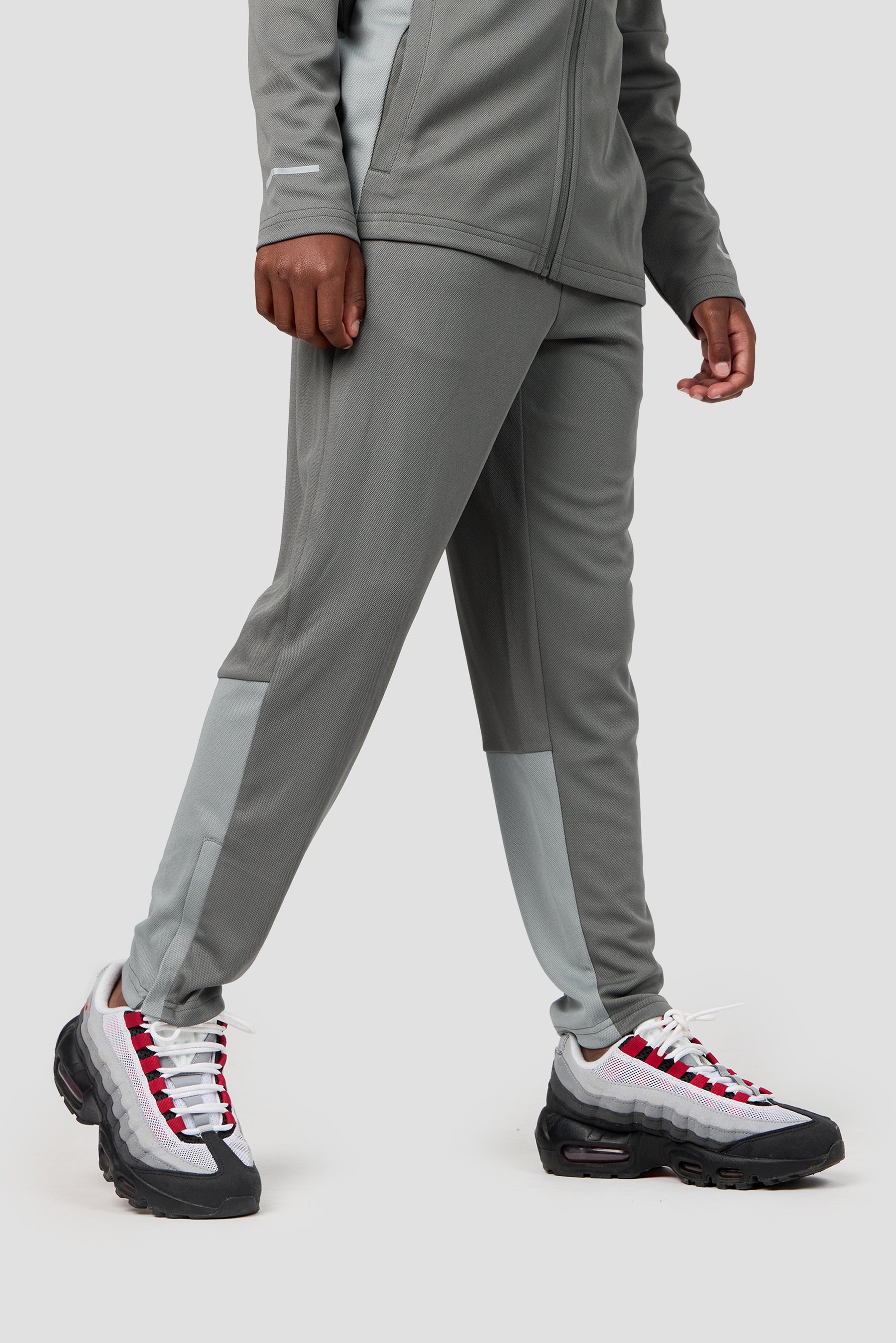 Boys Pace Tracksuit - Cement Grey/Platinum Grey