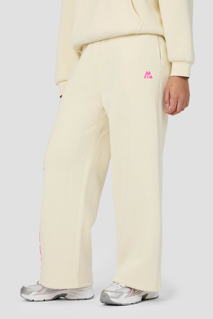 Girls Vibe Wide Leg Jogger - Vanilla Foam