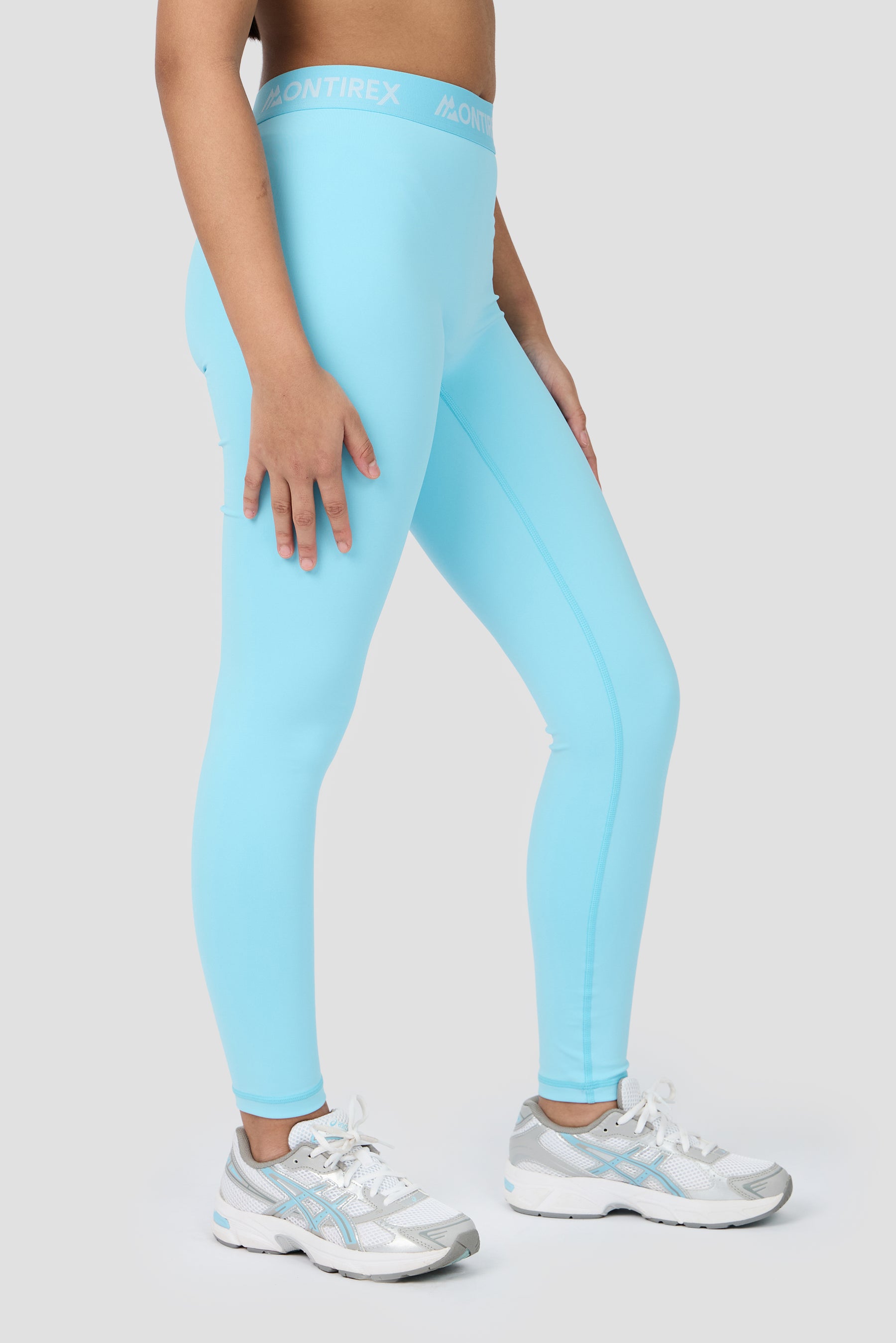 Girls Icon Full Length Legging - Seashell Blue