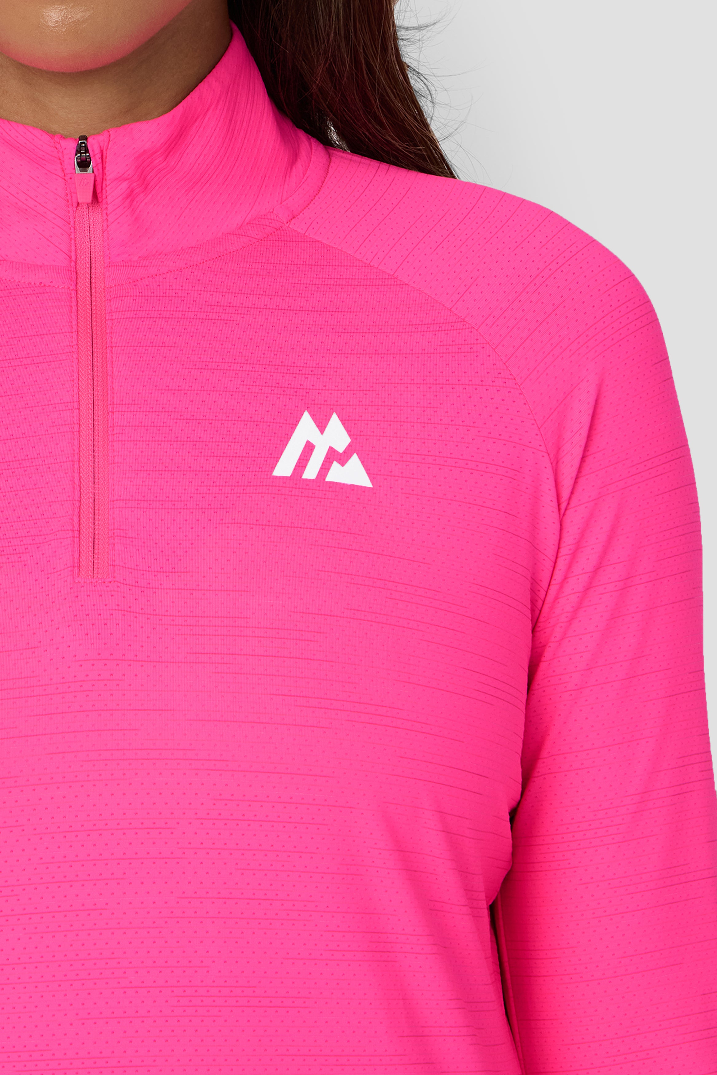 Montirex Women's Fly 1/4 Zip Sportswear - Neon Pink Gymwear