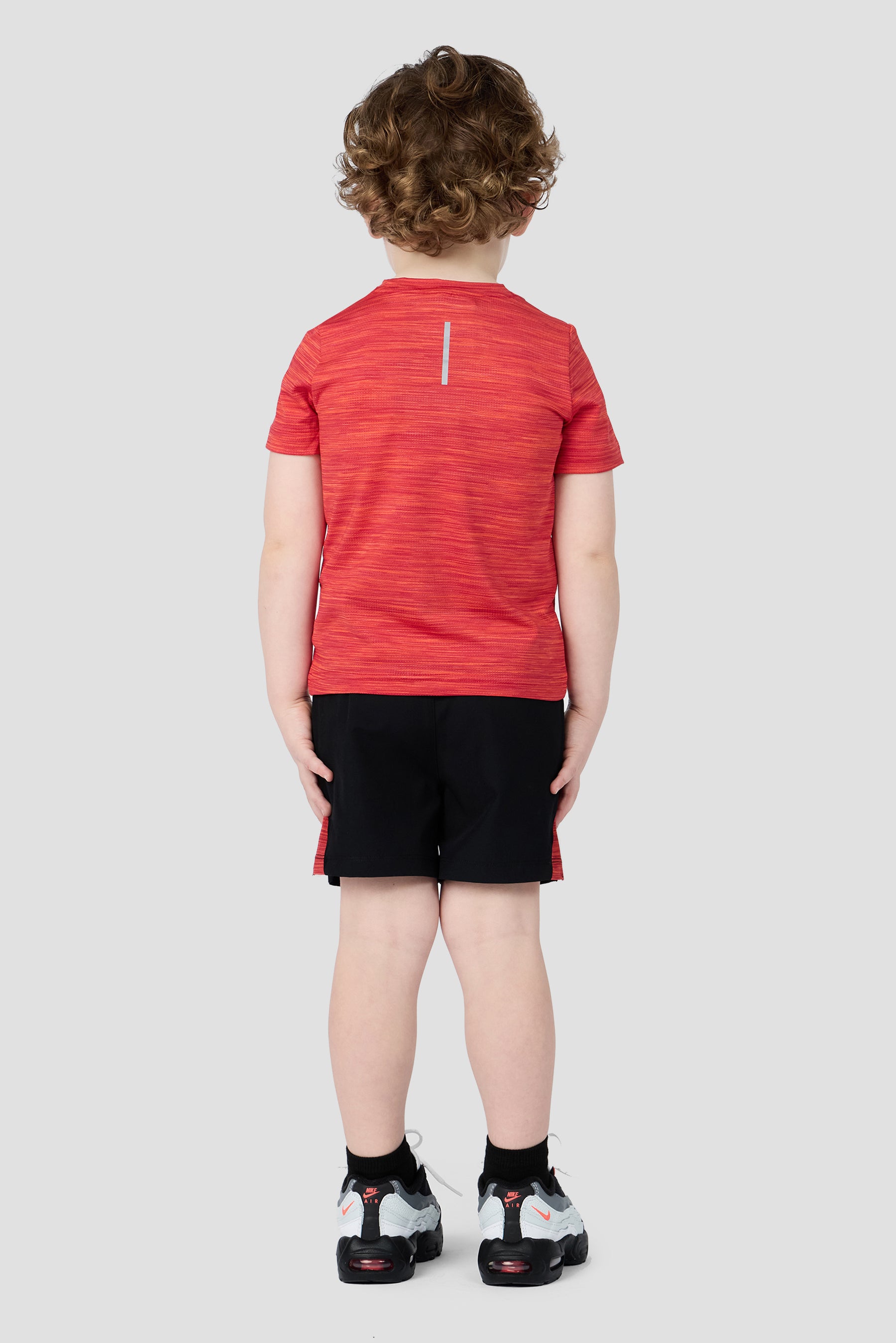 Infant Boys Trail T-Shirt/Short Set - Black/Red/Orange