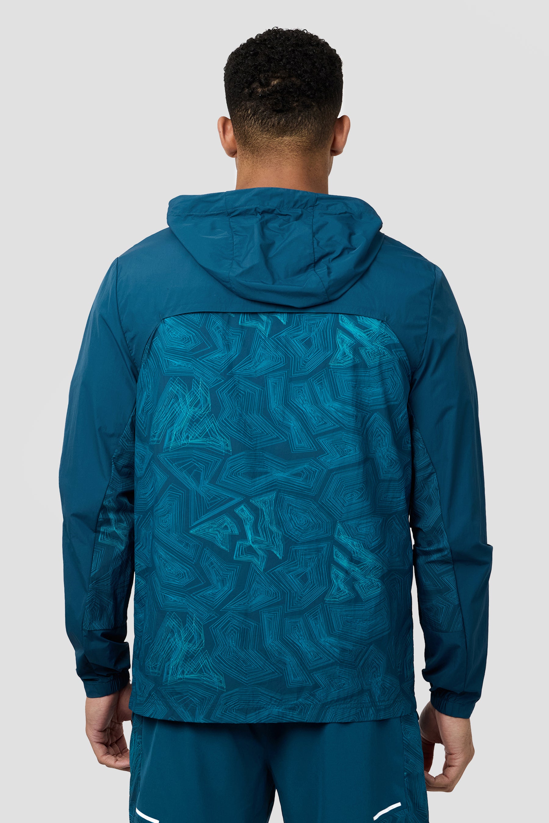 Geo M Print Windbreaker - Abyssal
