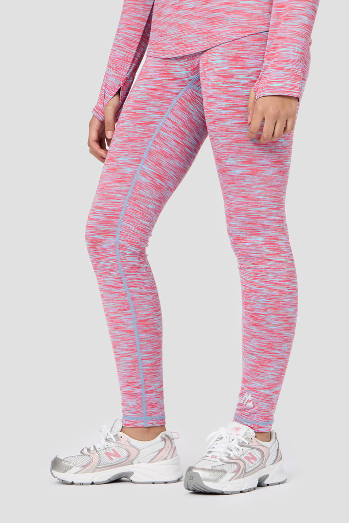 Girls Trail Icon Legging - Blue/Pink Multi