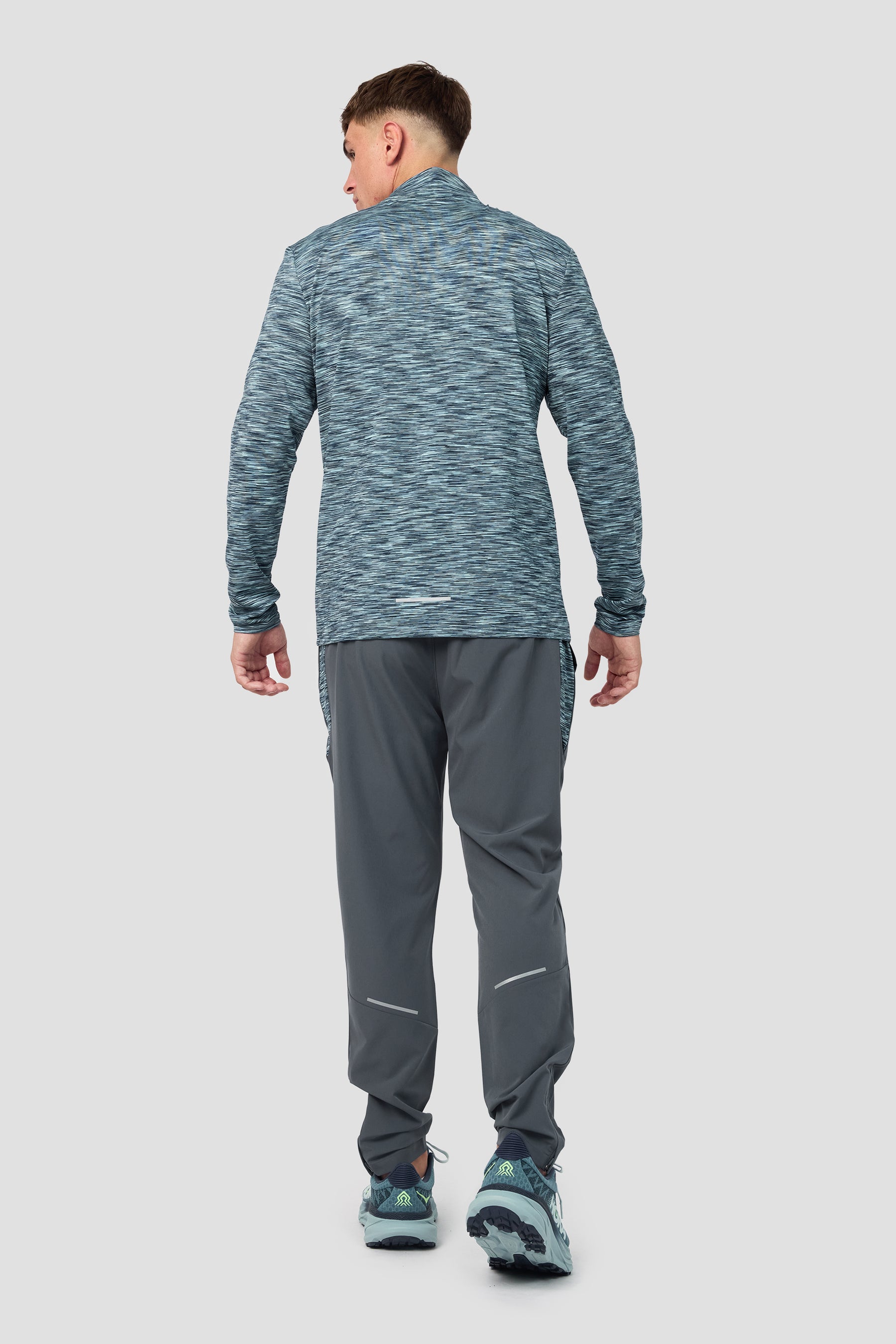 Trail 1/4 Zip - Blue/Grey Multi