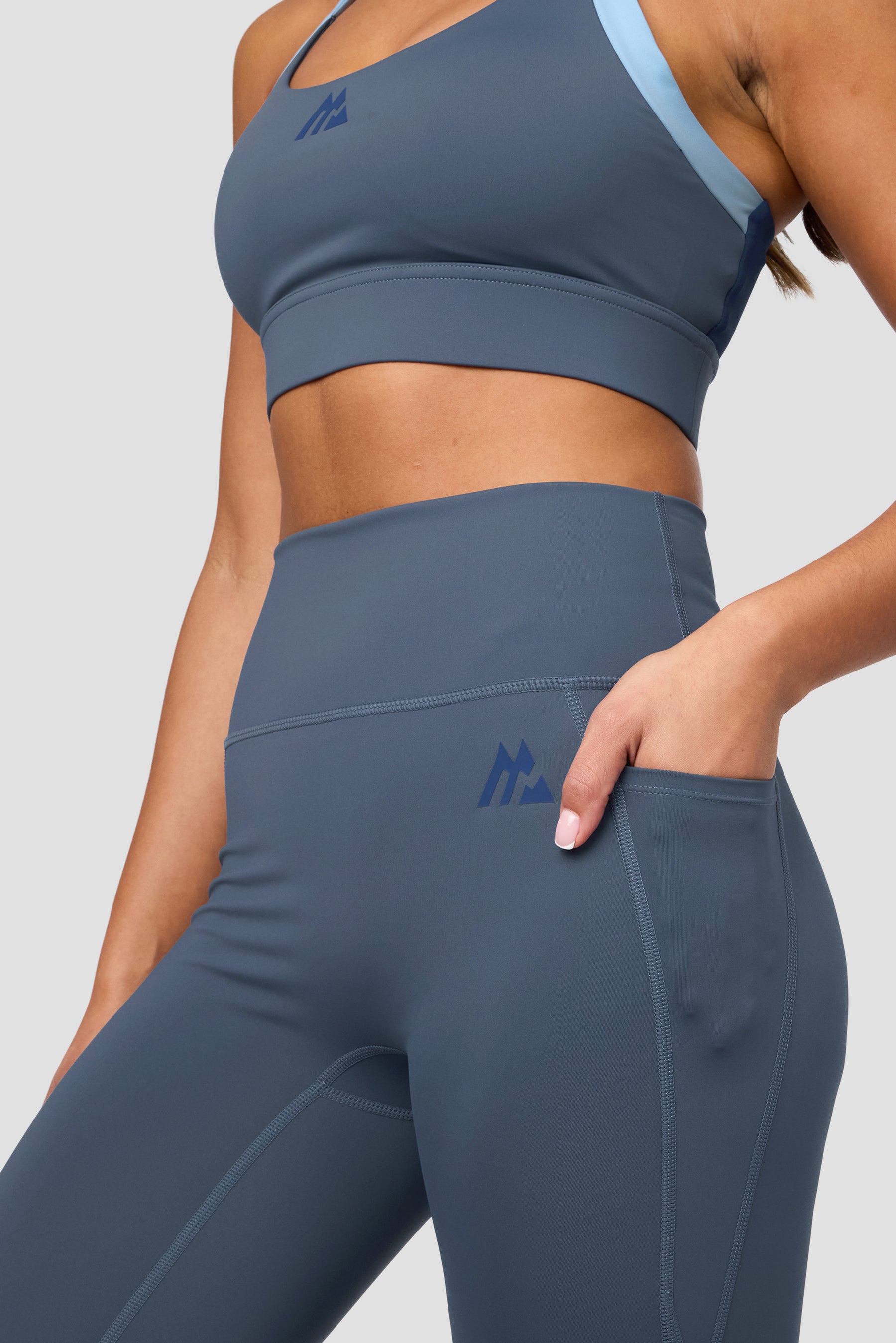 Stride Legging - Greyed Indigo/Fresh Water/Agency