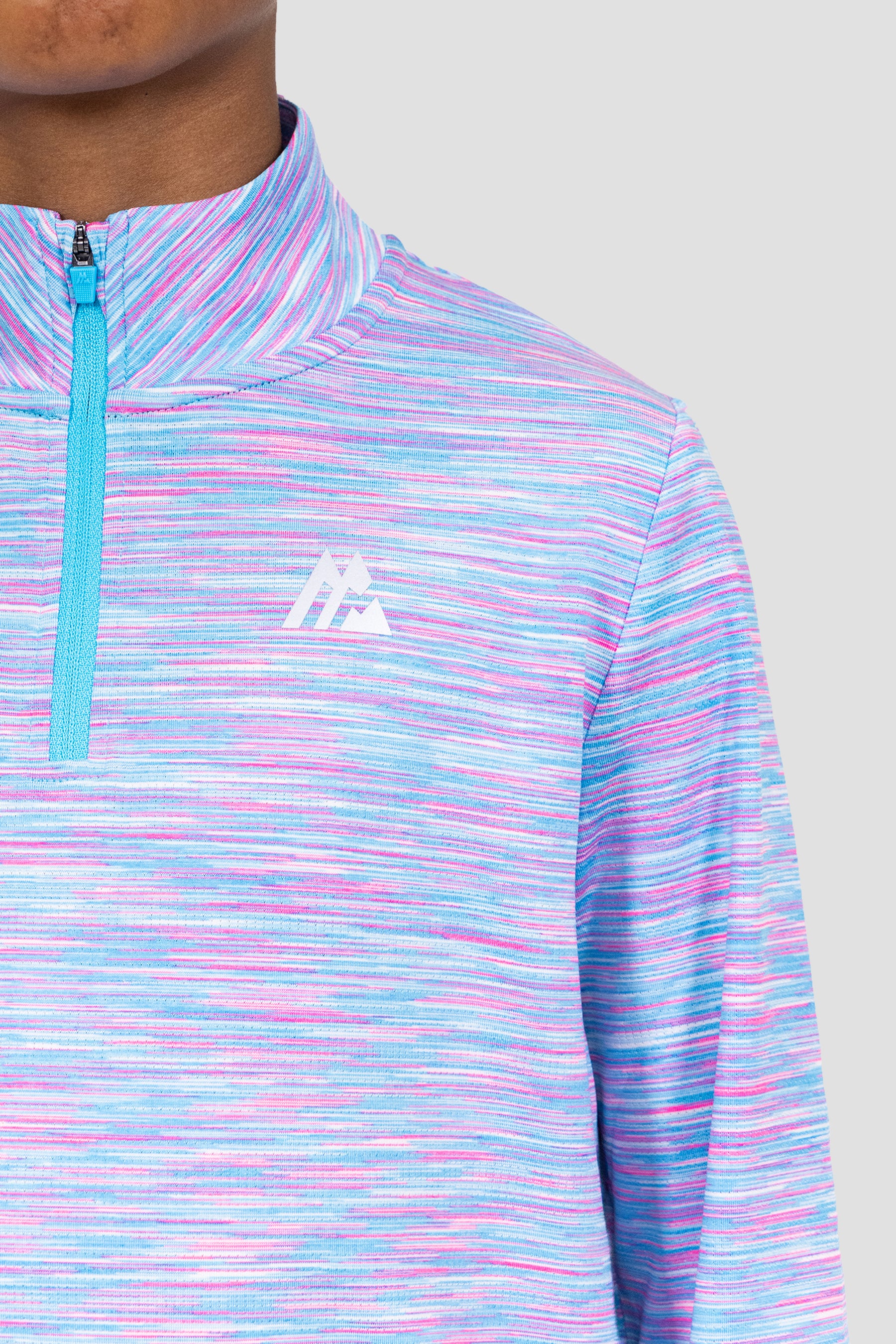 Boys Trail 1/4 Zip - Blue/Pink/White