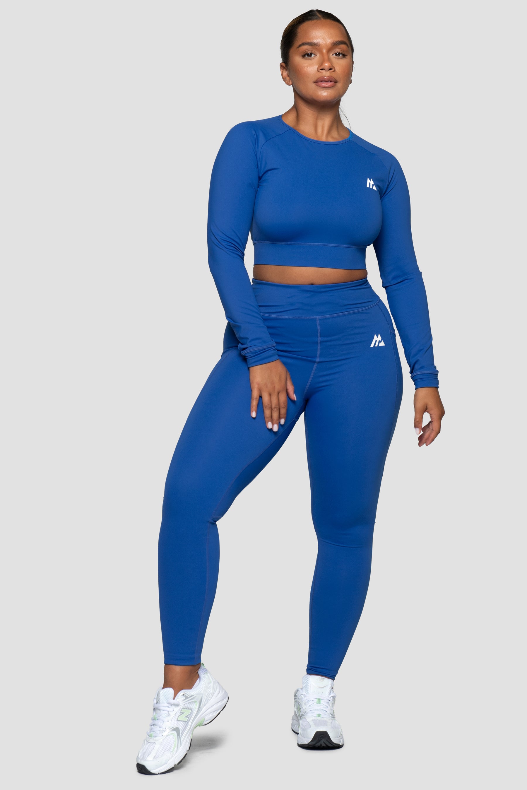 Women's Pace Long Sleeve Cropped T-Shirt - Egyptian Blue