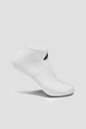 MTX No Show Socks 3 Pack - White/Black